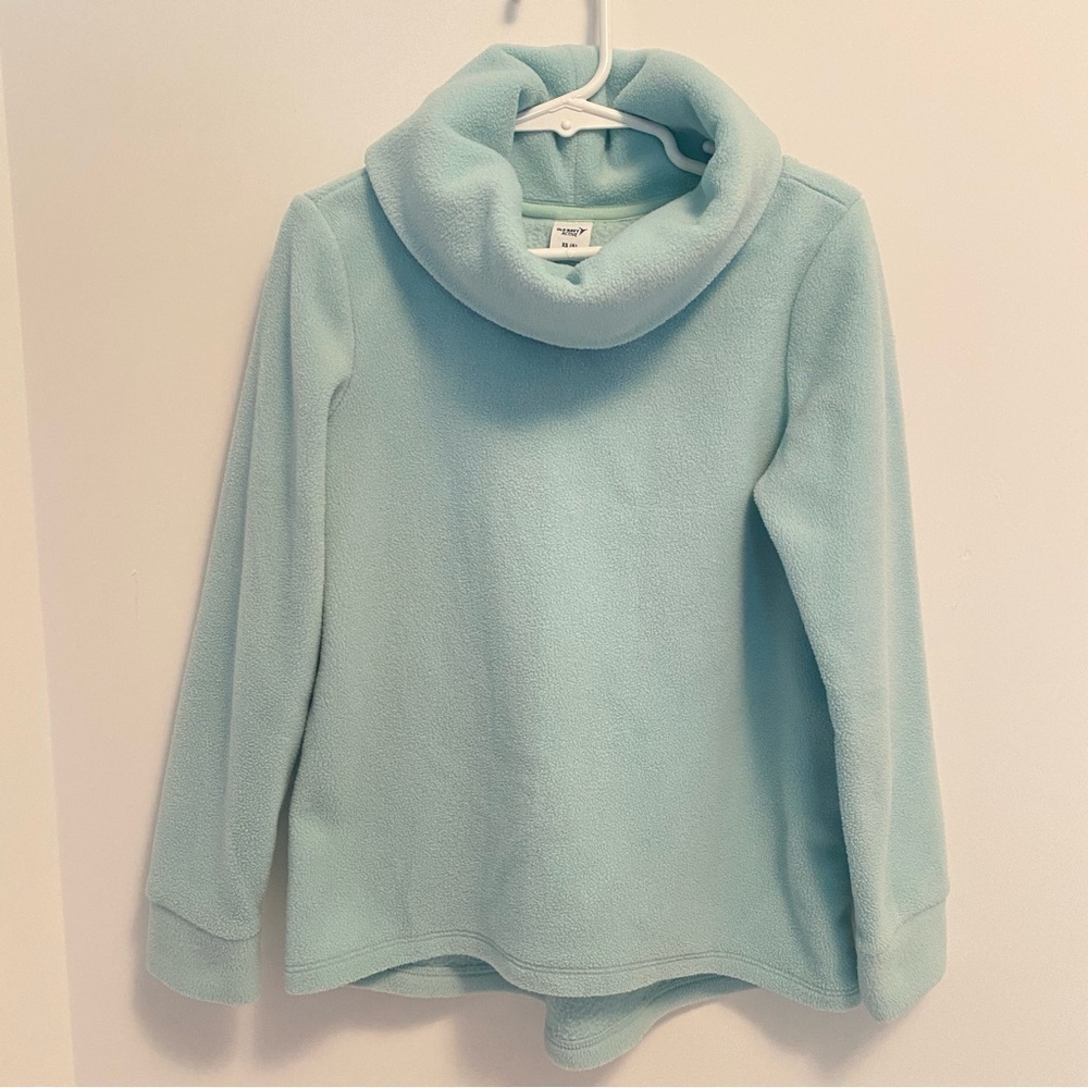 Old Navy Girl's Micro Performance Fleece Cowl-Neck Pullover Blue Size XS (5)